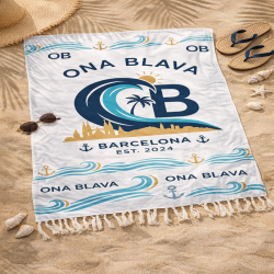 Pareo 100% Algodón Barcelona | Calidad Premium | Ona Blava